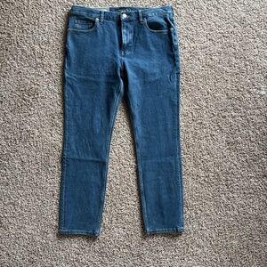 Everlane Men's Slim 4-Way Stretch Organic Jean | Uniform in Marine, Size 35x30